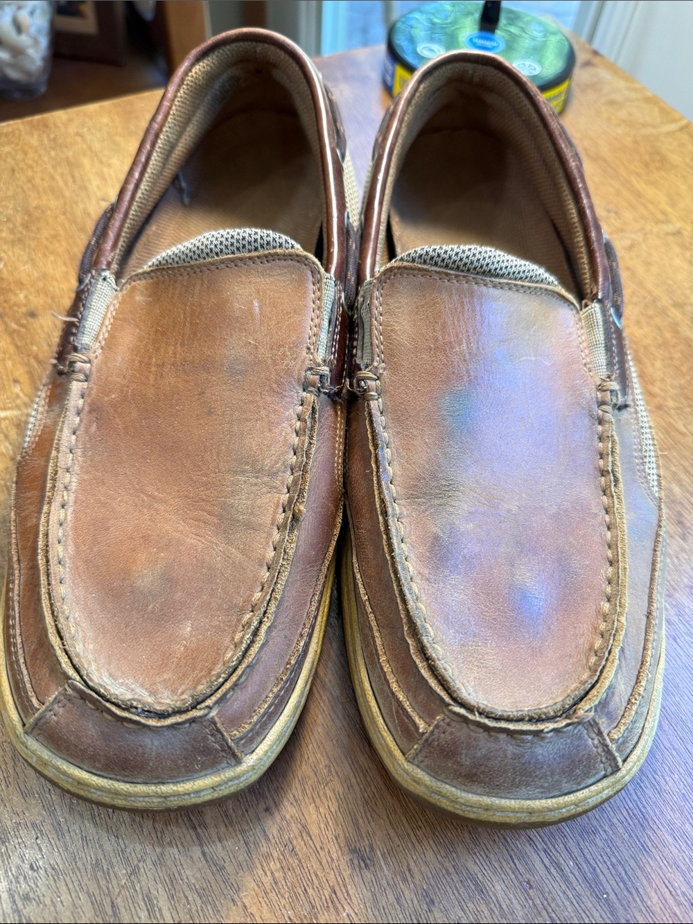 G.H Bass & Co. Men's Brown Leather boat shoes Slip-On Loafers